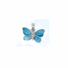 Butterfly Larimar Charms & Pendants  - PSBFL