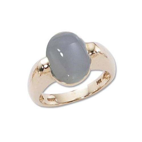 Cabin Blue Chalcedony Ring - 14K Yellow Gold Size 7