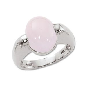 Cabin Rose Quartz Ring - 14K White Gold Size 7