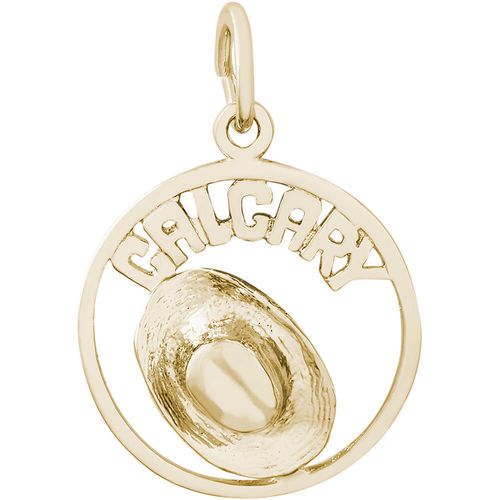 Calgary Cowboy Hat Charm - 10K Gold - 10-2167
