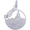 Canada Lake Scene Disc Charm White Gold - 10-2987