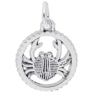 Cancer Charm 14K While Gold - 10-4546-0-14KW