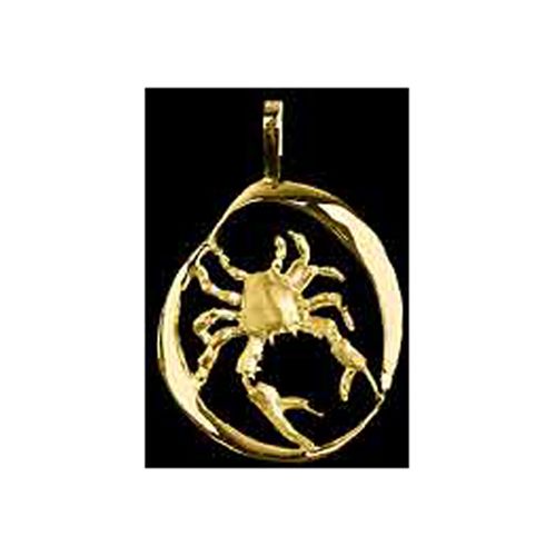 Cancer Pendant - 14K Yellow Gold