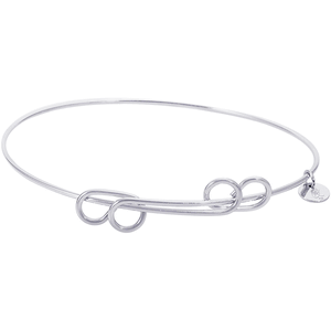 Carefree Expandable Bangle Bracelet - Silver 7 Inch - 20-0503-7-s