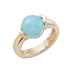 Chalcedony Yellow Gold Rings
