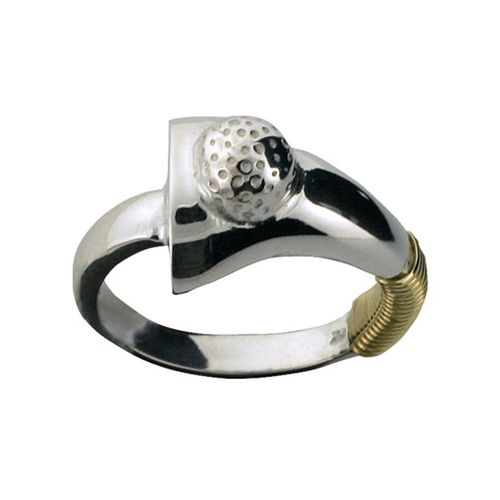 Caribbean Golf Ring - 14K White Gold Size 6
