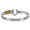 Caribbean Hook Bracelet with White Topaz - Silver & Gold 6mm 8.5 Inch