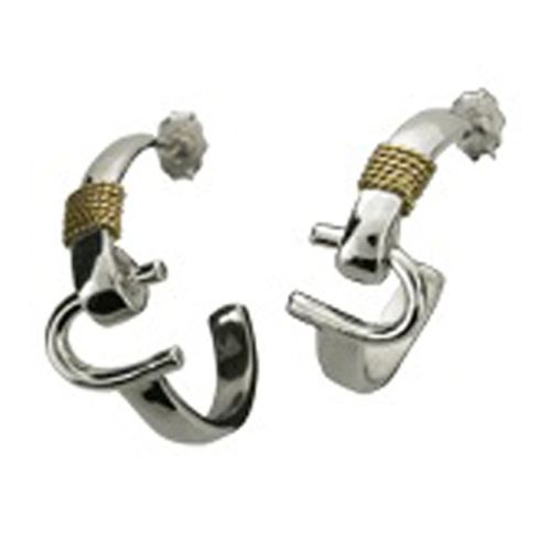 Caribbean Hook Earrings - 14K White Gold