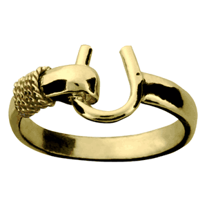 Caribbean Hook Ring - 14K Yellow Gold 3mm Size 6.0