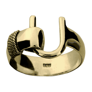 Caribbean Hook Ring - 14K Yellow Gold 6mm Size 6.0