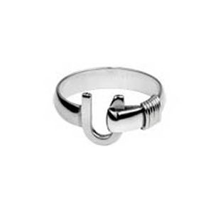 Caribbean Hook Ring Sterling Silver 4mm - SSUR4
