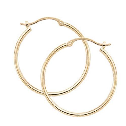 Medium Tube Hoop Earrings - 03/352 - 14k Yellow Gold