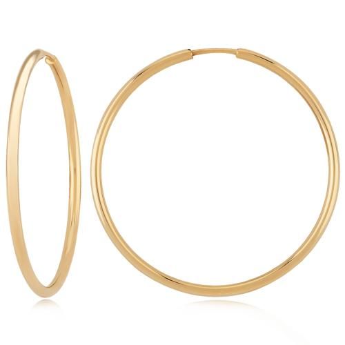 Medium Endless Hoop Earrings - 03/288 - 14k Yellow Gold