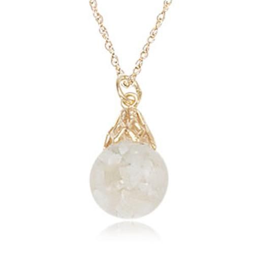 Floating Opal Pendant - 06/102 - 14k Yellow Gold Pendant Only