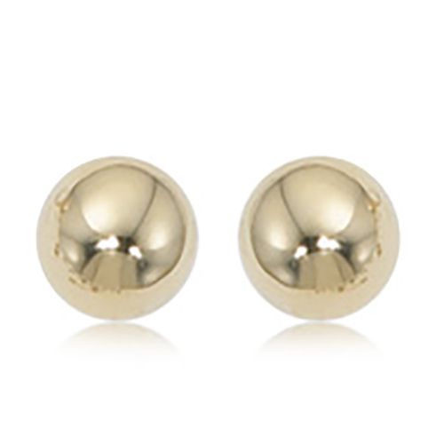 Ball Stud Earrings 7mm - 14K Yellow Gold