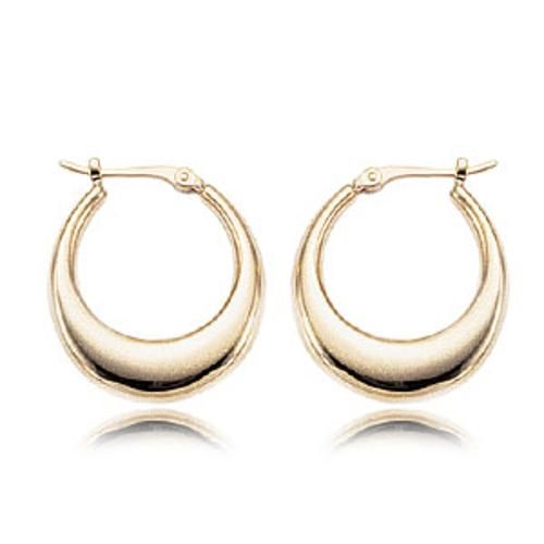 Small Polished Hoop Earrings - 04/016 - 14k Yellow Gold