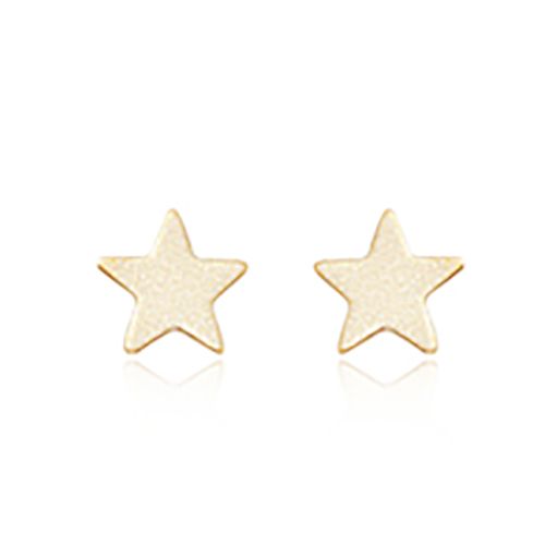 Small Star Stud Earrings - 14K Yellow Gold