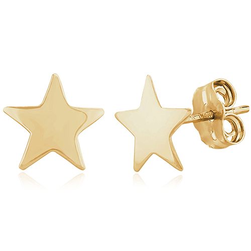 Medium Star Stud Earrings - 14K Yellow Gold