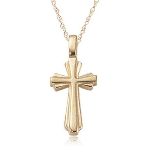 Layered Cross Pendant - 05/690 - 14k Yellow Gold