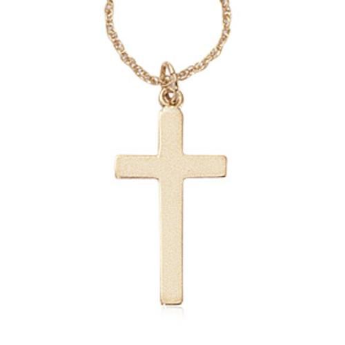 Cross Pendant On 18' Chain - 05/602 - 14k Yellow Gold