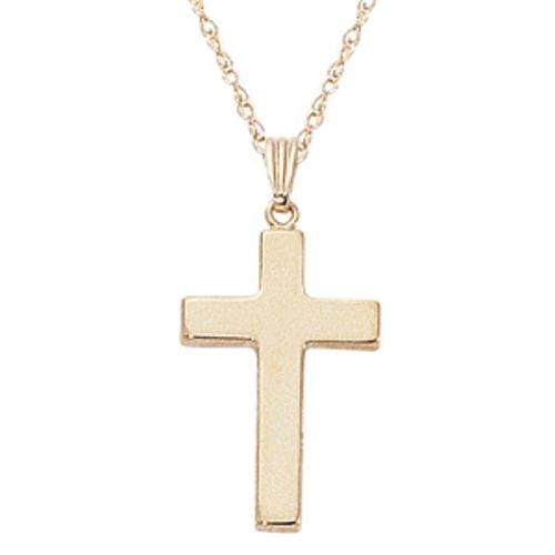 Plain Cross Pendant - 05/677 - 14k Yellow Gold