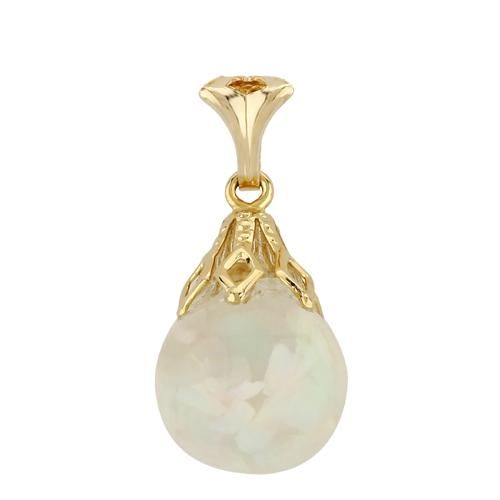 Floating Opal Pendant On 18 Chain - 05/193 - 14k Yellow Gold