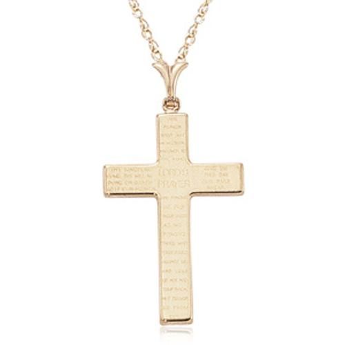 Cross Pendants - Lord's Prayer Cross - 05/618 - 14k Yellow Gold