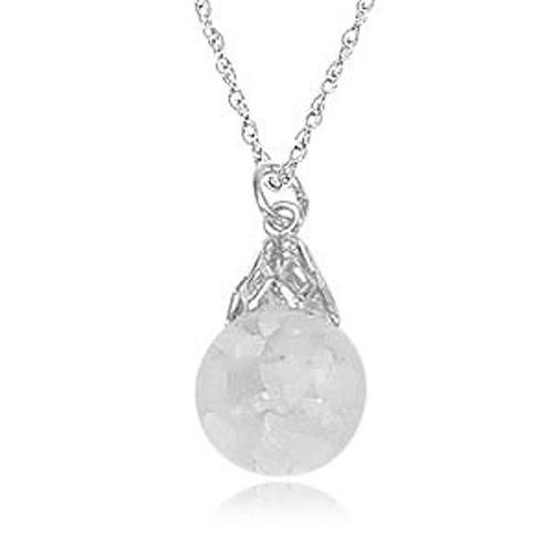 Floating Opal Pendant - 06/102w - 14k White Gold