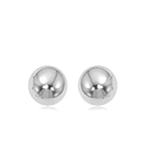 Ball Stud Earrings 4mm - 14K White Gold