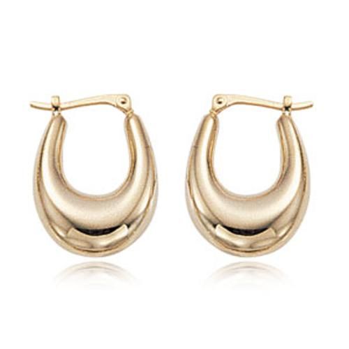 Small Polished Hoop Earrings - 04/032 - 14k Yellow Gold