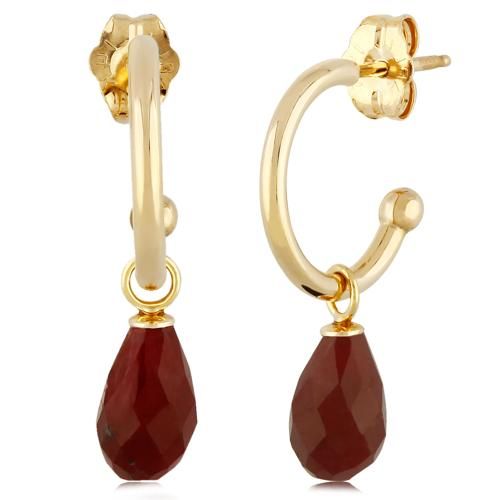 Carla 14kg 1.5x12mm W/8x5 Ruby Earrings