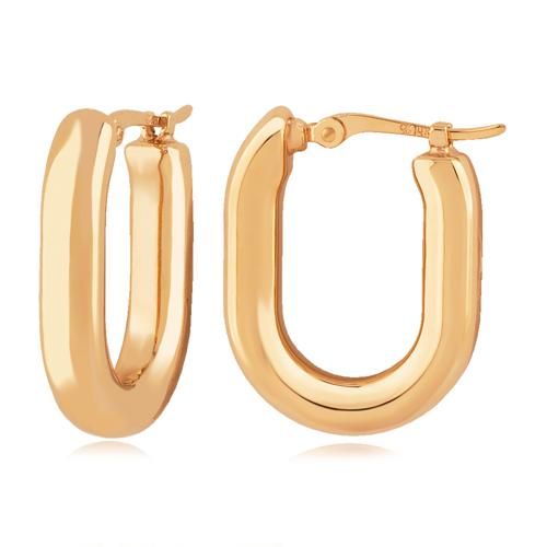 Carla 14kg 3.5mm Round U Hoop Earrings