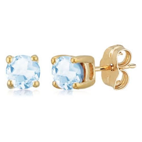 Carla 14kg 4mm Aquamarine Earrings