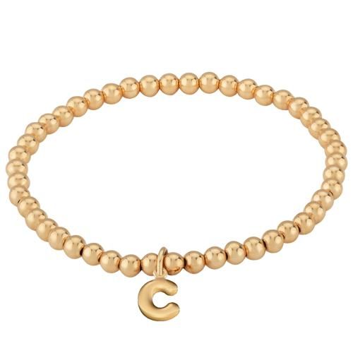 Carla 14kg 4mm Bead Bracelet Initial C Bracelets