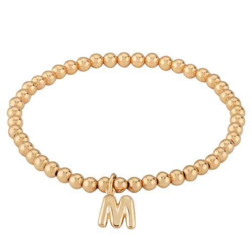 Carla 14kg 4mm Bead Bracelet Initial M Bracelets