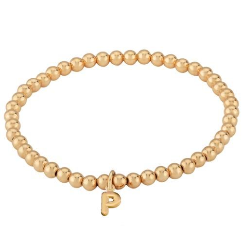 Carla 14kg 4mm Bead Bracelet Initial P Bracelets