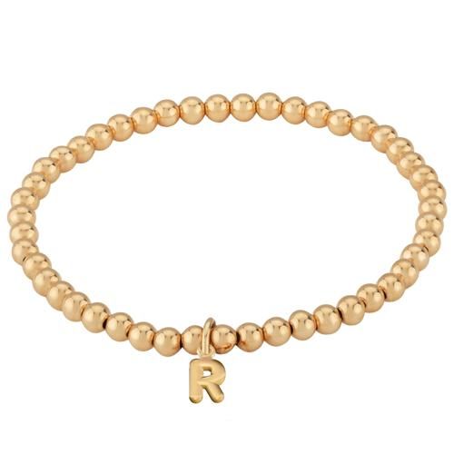 Carla 14kg 4mm Bead Bracelet Initial R Bracelets
