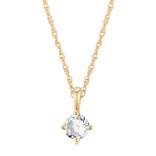 Carla 14kg 4mm White Topaz Necklaces