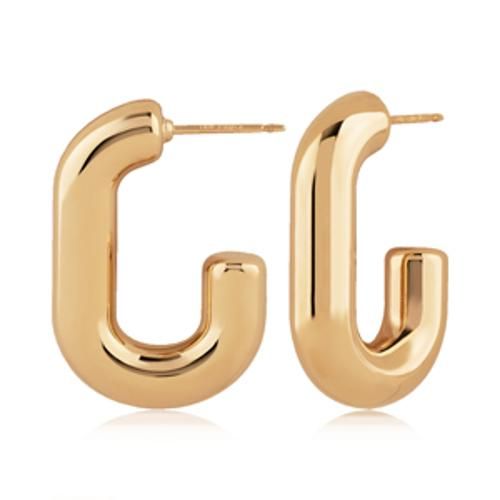 Carla 14kg 5mm Round Oval J Hoop Earrings