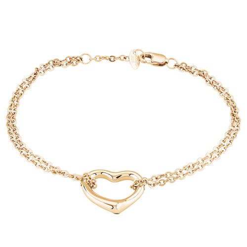 14kg Cable Open Heart 7-7.5 Inch Bracelet - 21-604C-7-5
