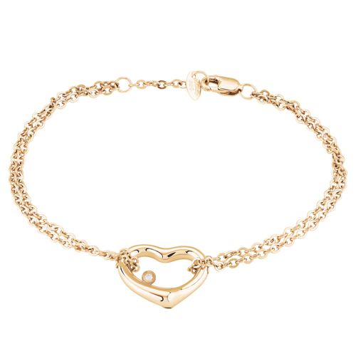 Carla 14kg Cable Open Heart 7-7.5 Inch W/.03 Cttw Bracelets