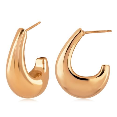 Carla 14kg Egg Shaped J Hoop Earrings