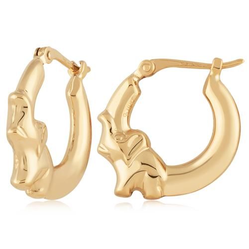 Carla 14kg Hoop W/elephant Earrings