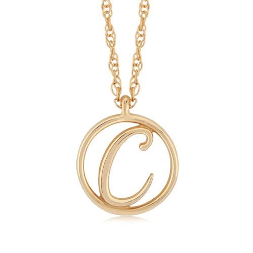 Carla 14kg Initial C Neck Pendants/ Charms