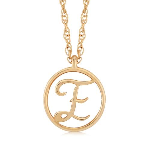 Carla 14kg Initial E Neck Pendants/ Charms