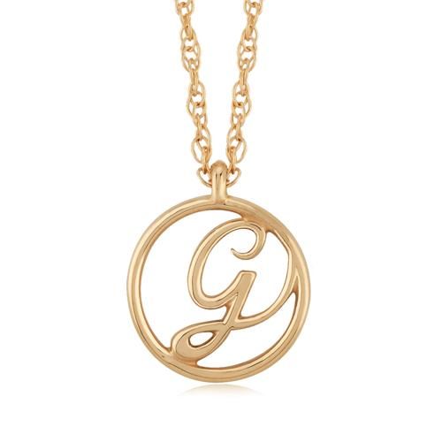Carla 14kg Initial G Neck Pendants/ Charms