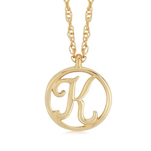 Carla 14kg Initial K Neck Pendants/ Charms