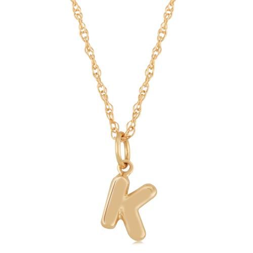 Carla 14kg Initial K Necklace Necklaces