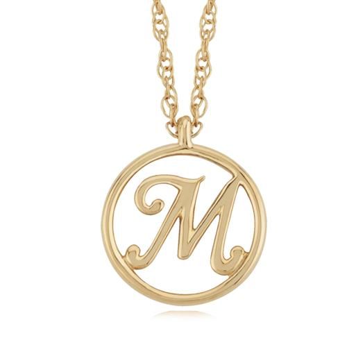 Carla 14kg Initial M Neck Pendants/ Charms