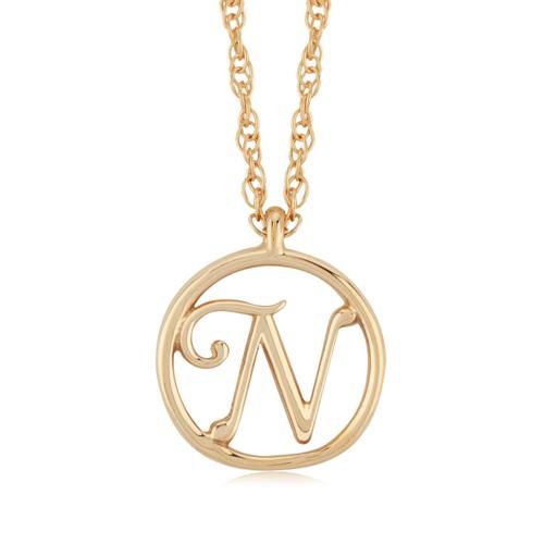 Carla 14kg Initial N Neck Pendants/ Charms
